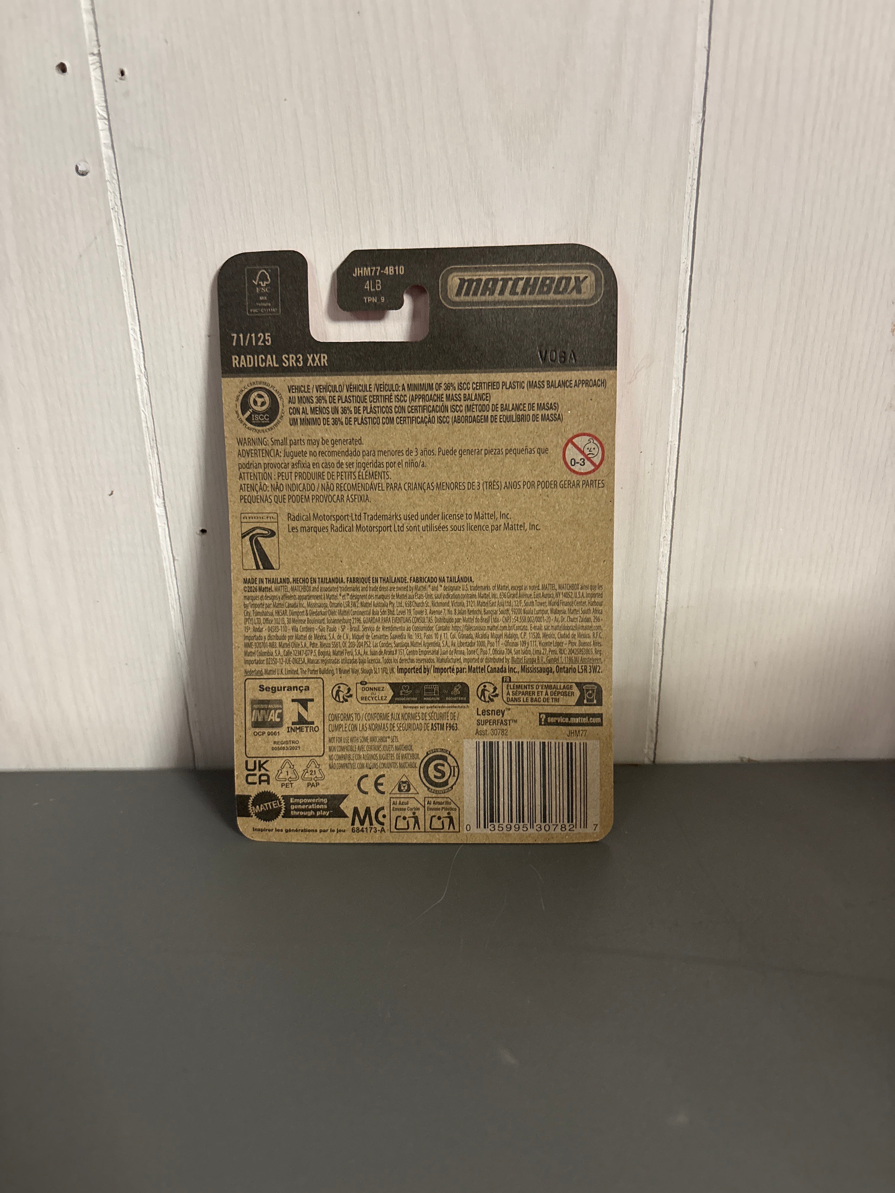 Matchbox Radical SR3 XXR Diecast