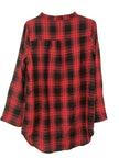 Red Flannel Pull Over Top