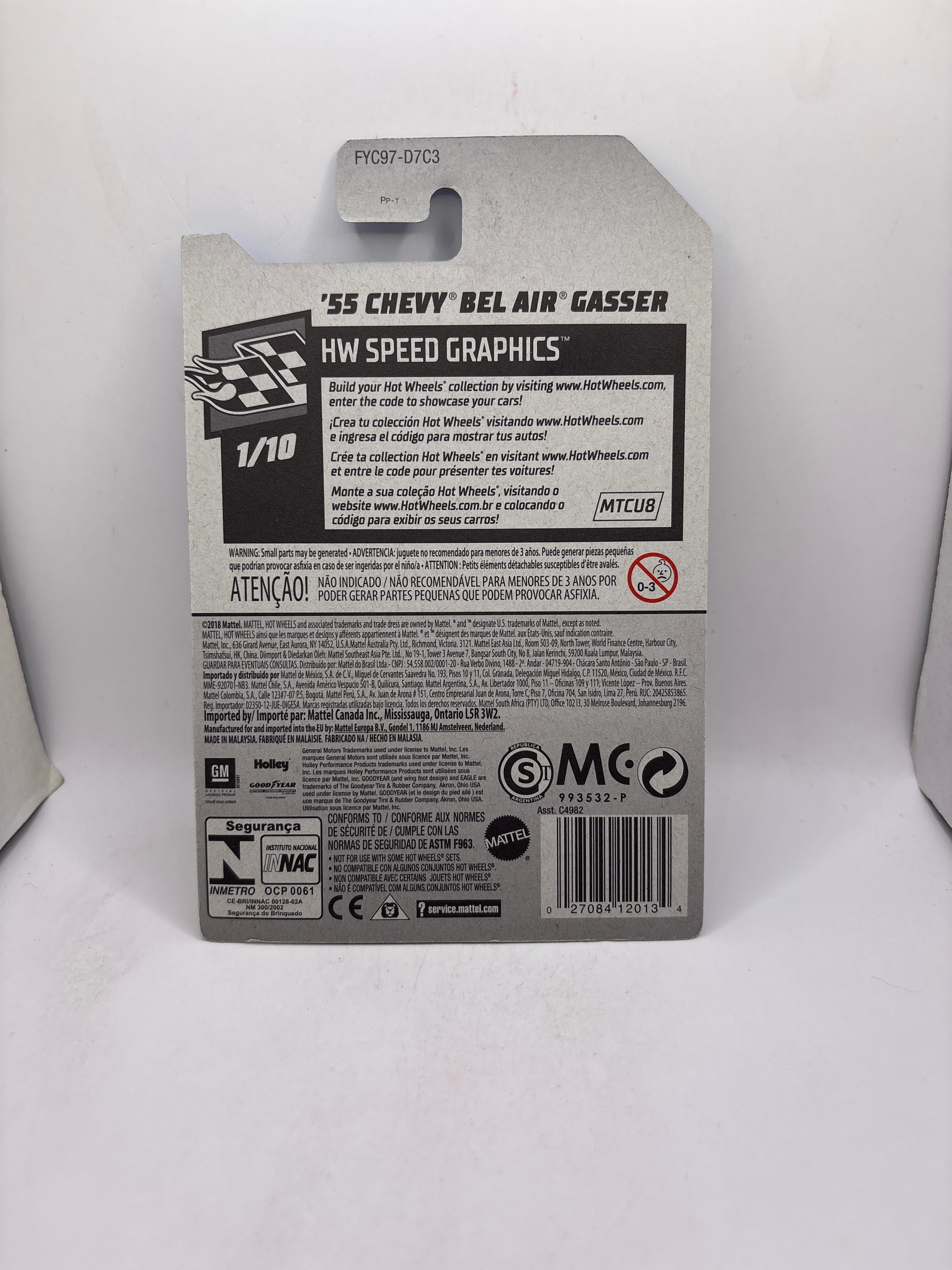 Hot Wheels 55 Chevy Bel Air Gasser Diecast