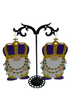 Mardi Gras gnome earrings