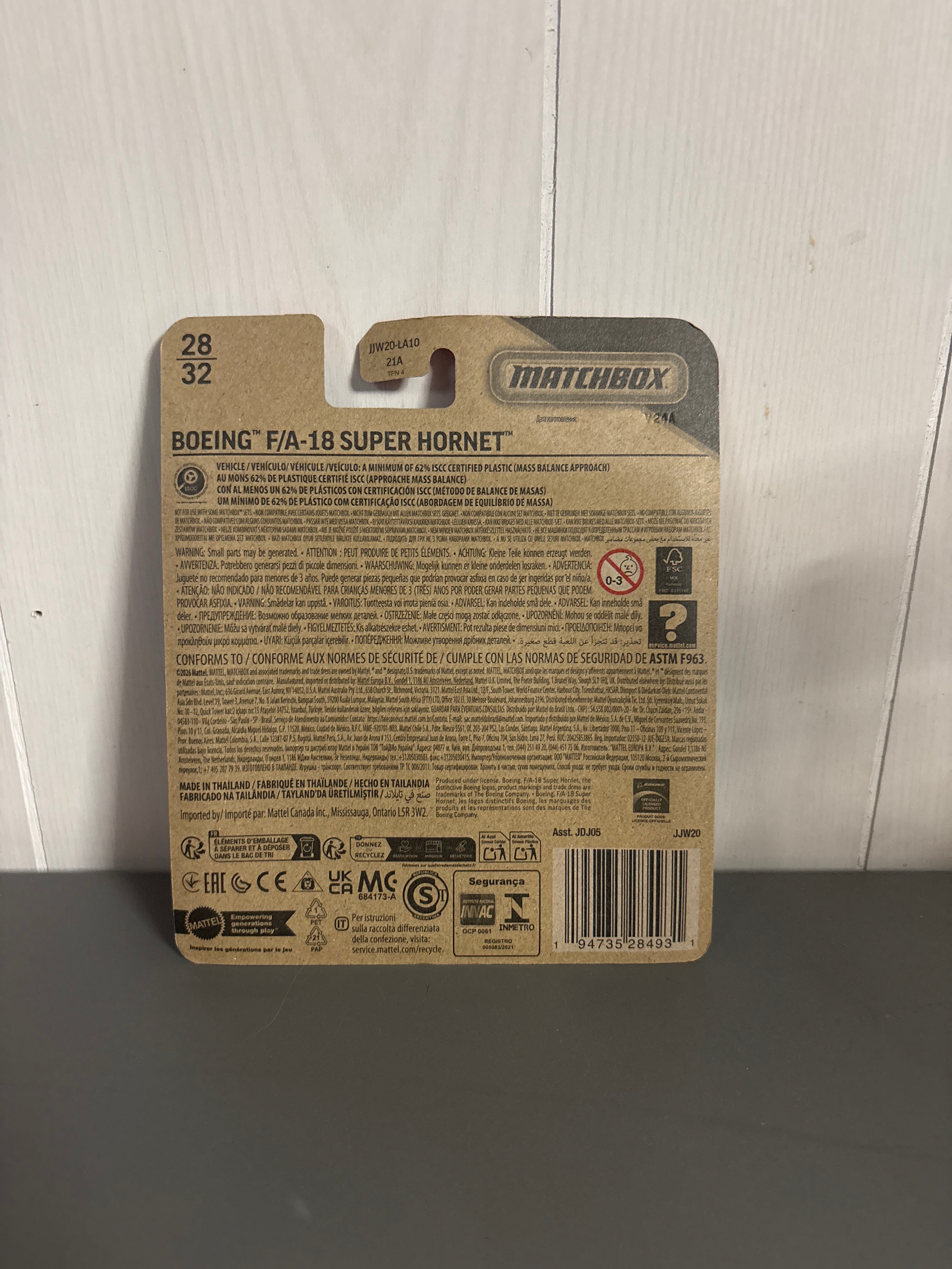 Matchbox Boeing F/A-18 Super Hornet Diecast gray