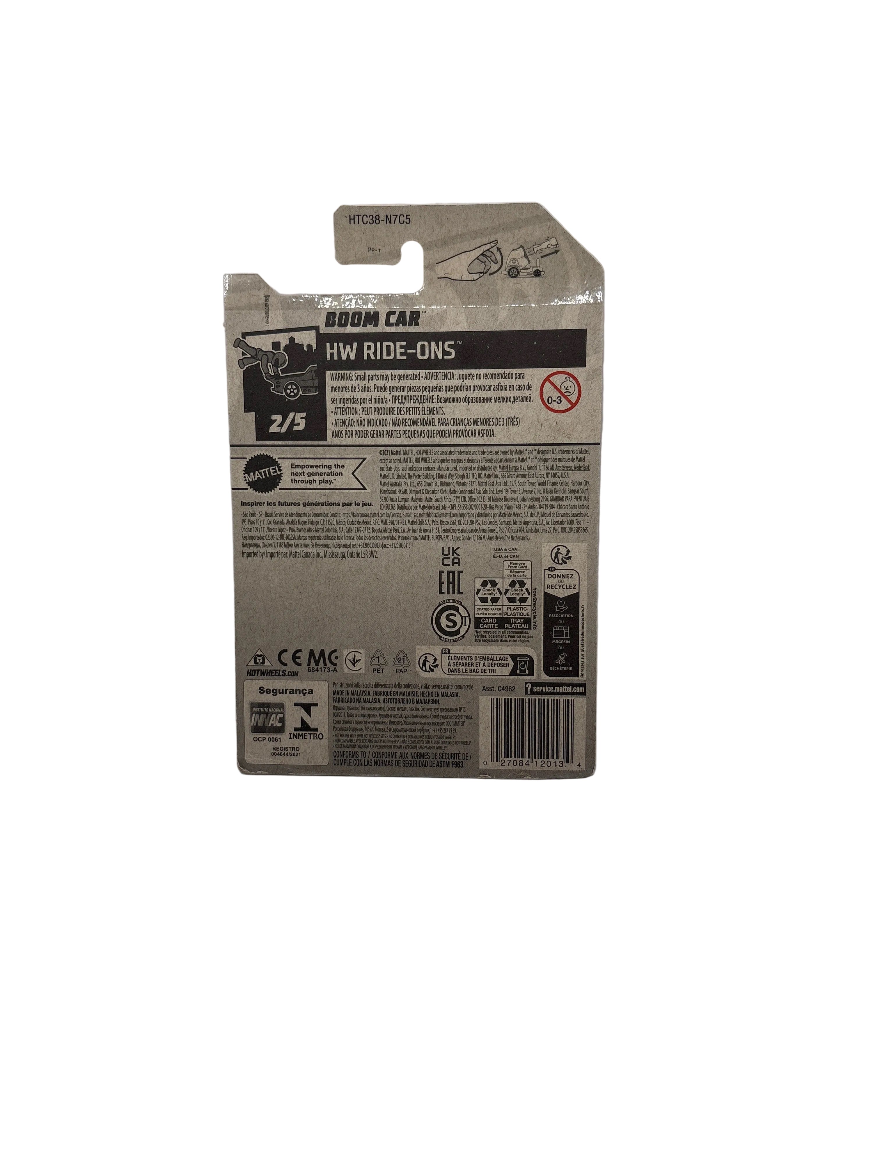 Hot Wheels Boom Car Diecast yellow