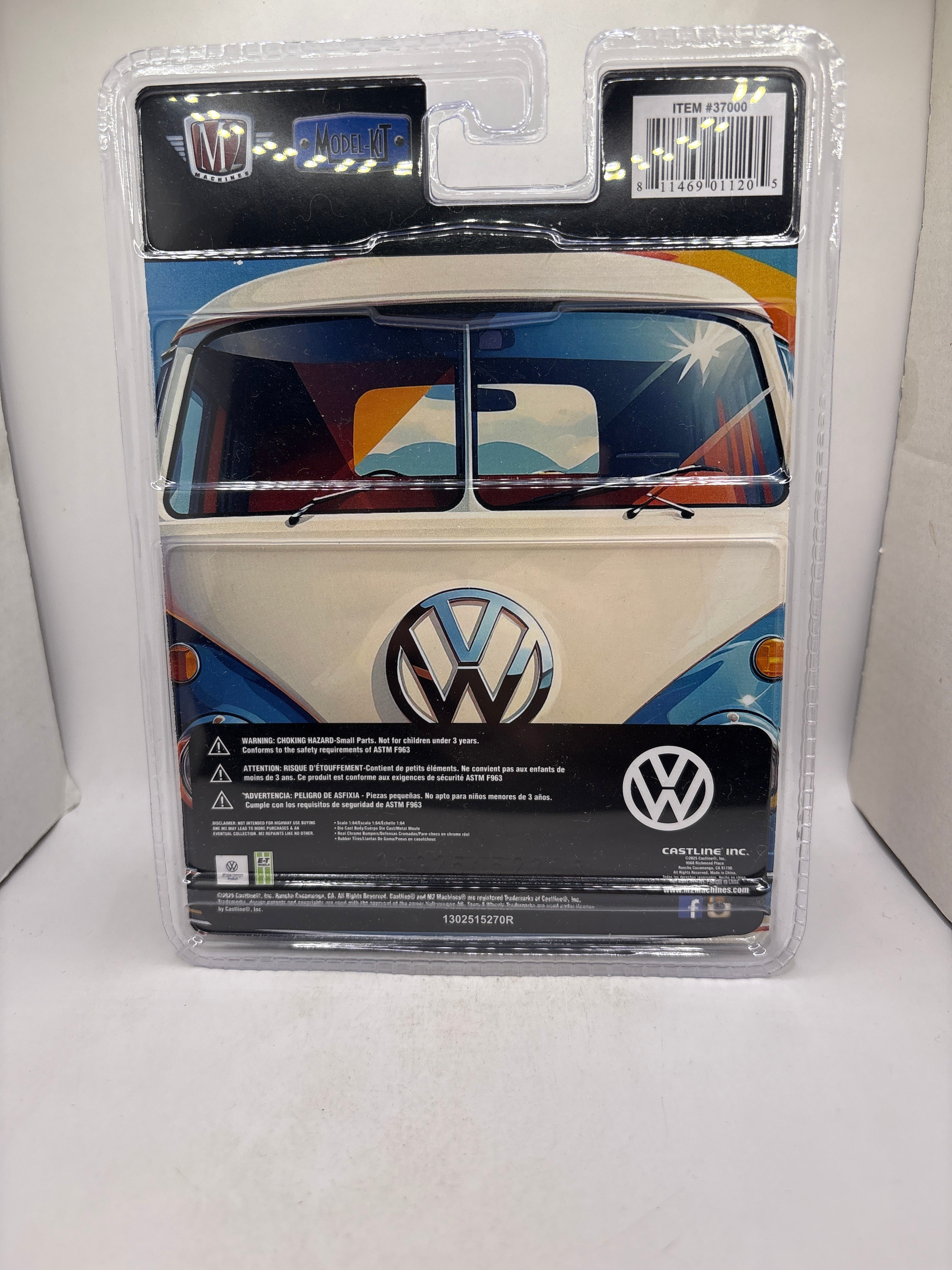 M2 1960 VW Single Cab Truck Diecast multi color