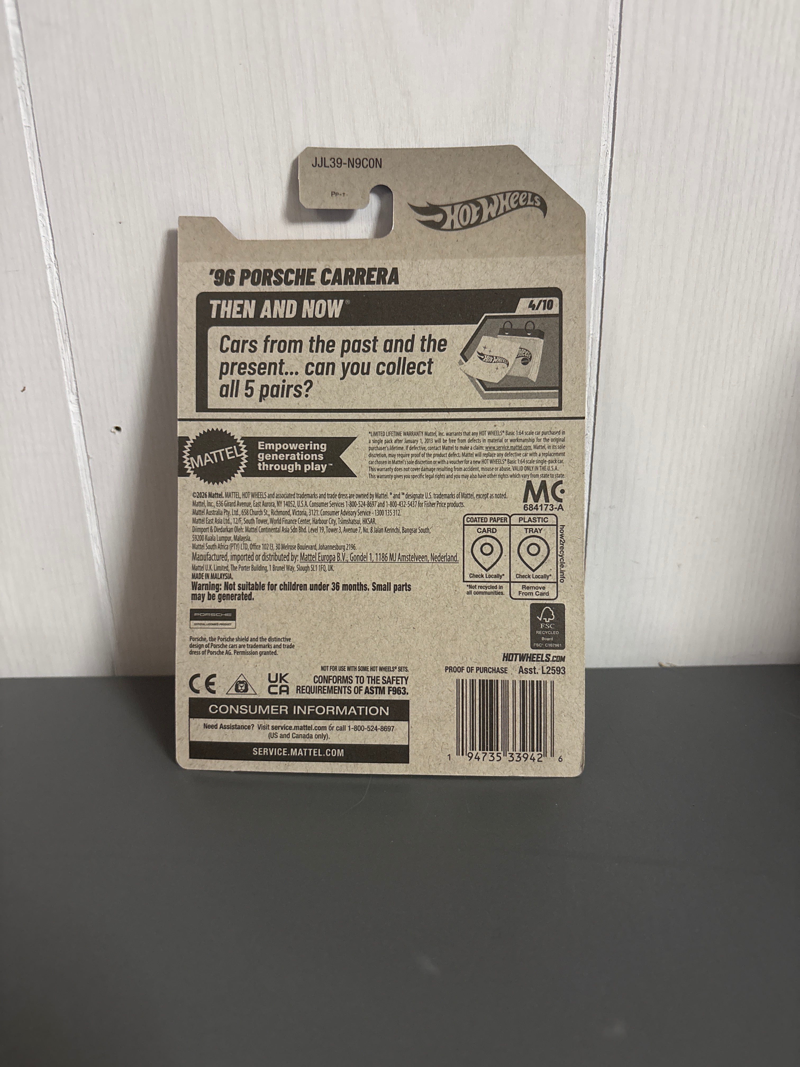 Hot Wheels 96 Porsche Carrera Diecast