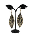 Black and Gold Layered Earrings