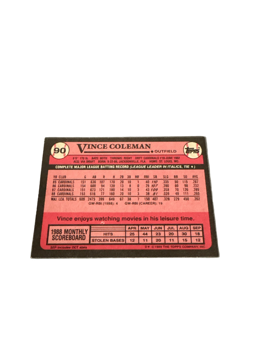 Topps Vince Coleman