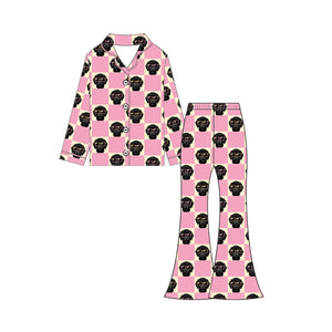 Checkered Doodles | Two-Piece Pajama Set