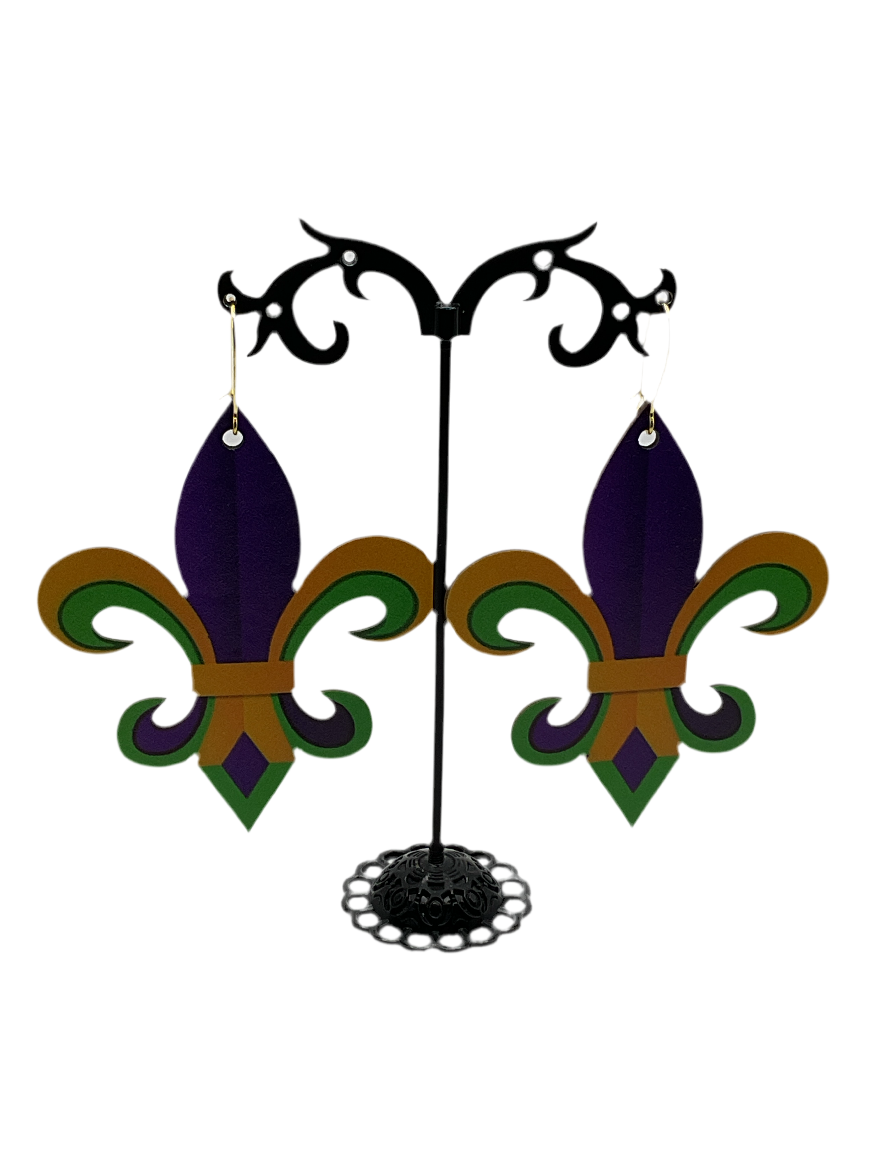 Mardi Gras earrings