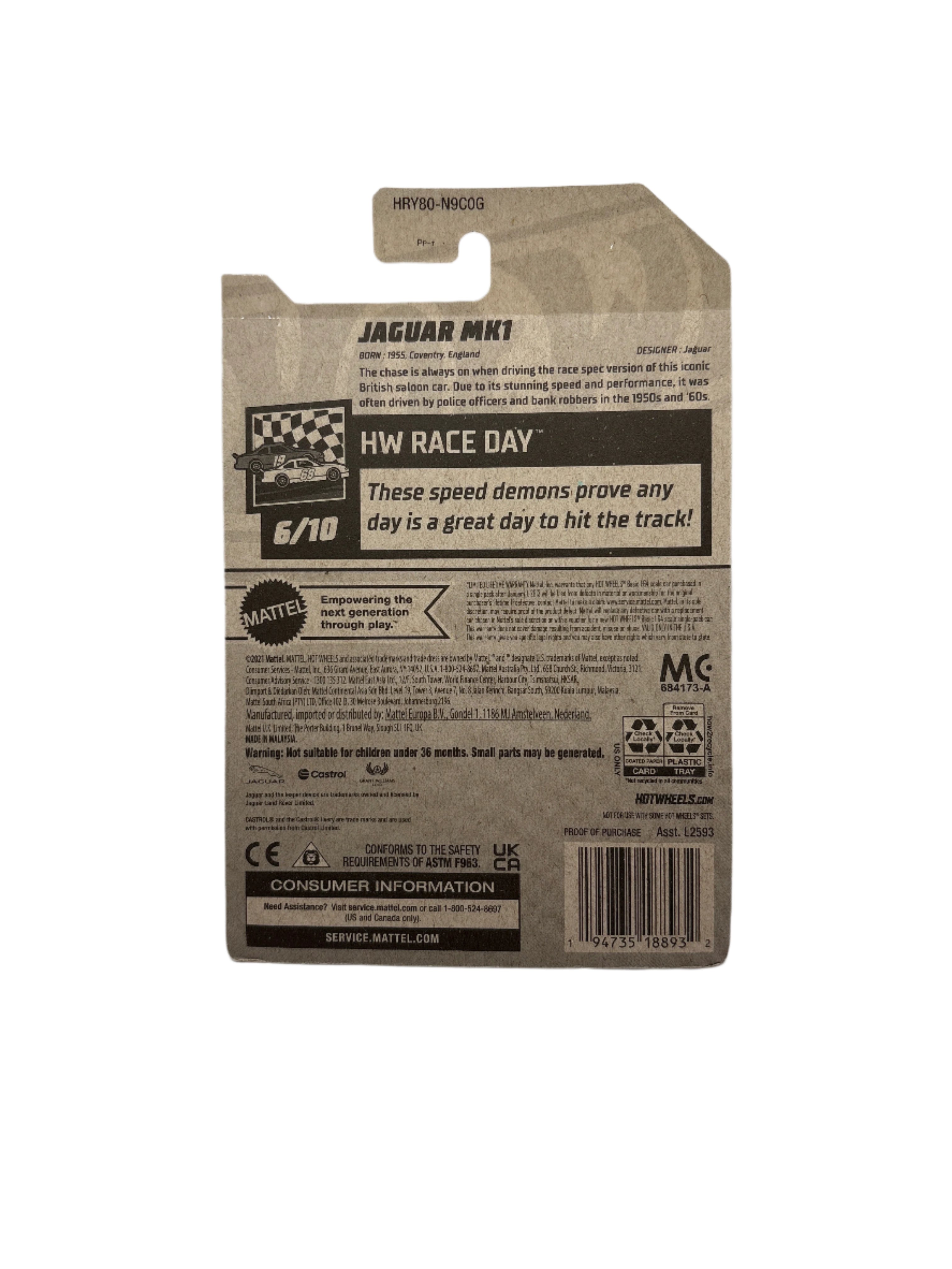 Hot Wheels Jaguar MK1 Diecast