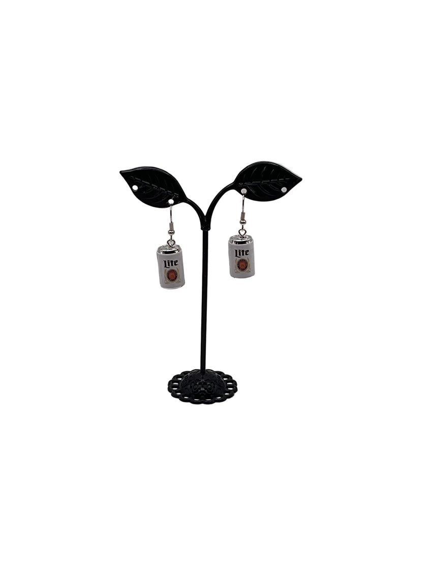 Miller Lite Beer Can Earrings