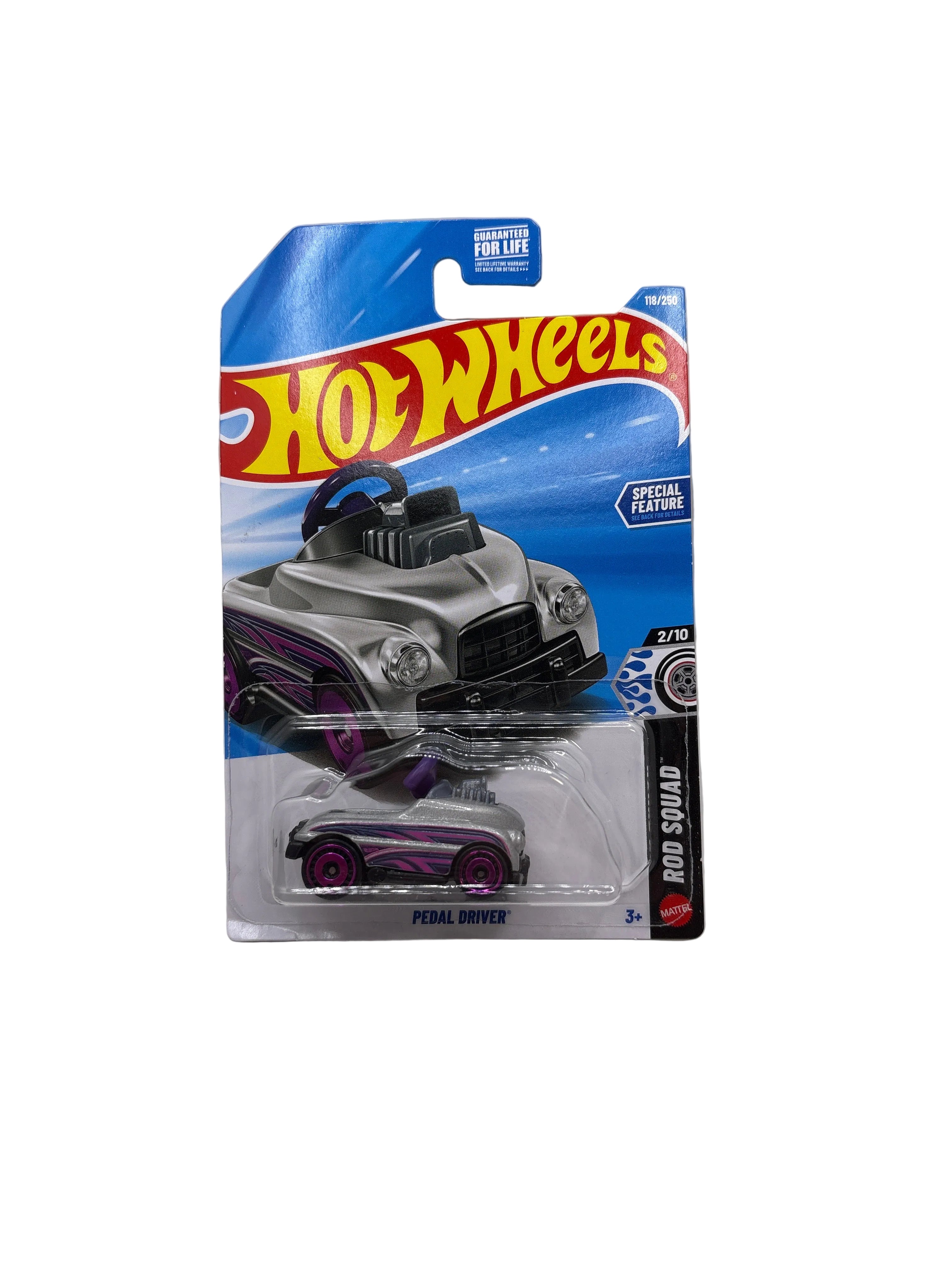 Hot Wheels Pedal Driver Diecast silver
