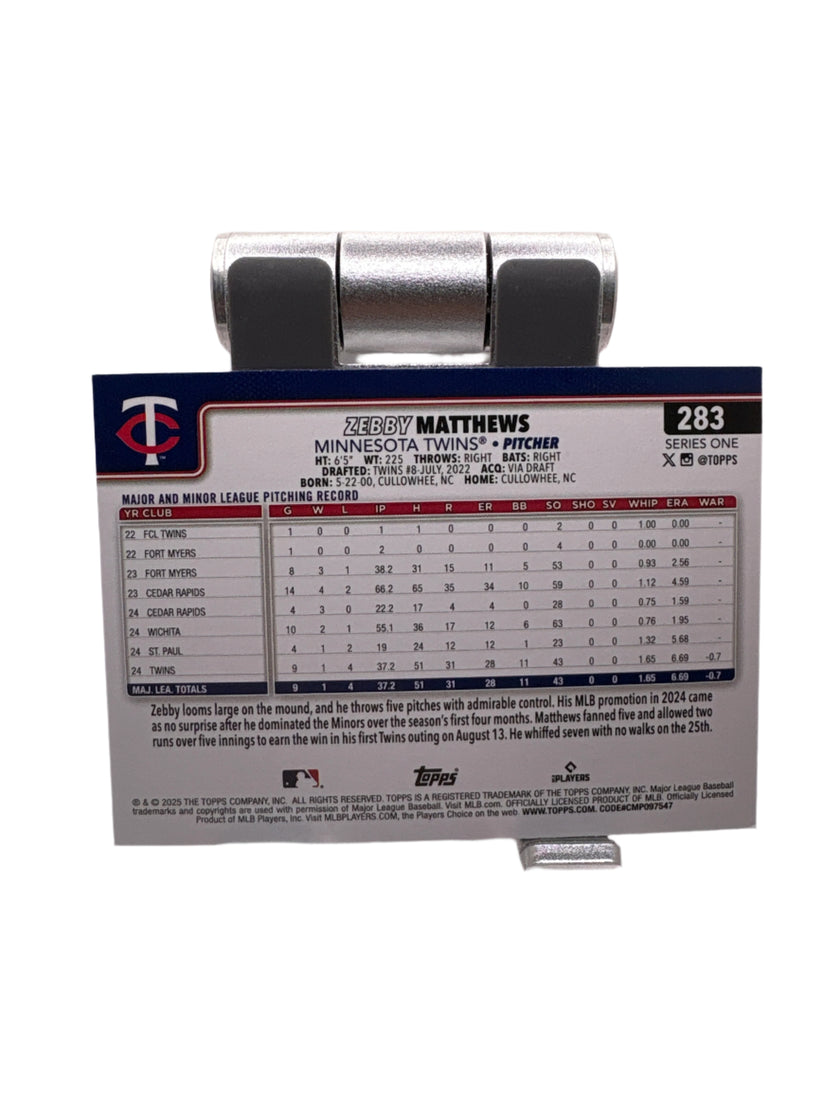 Topps Zebby Matthews