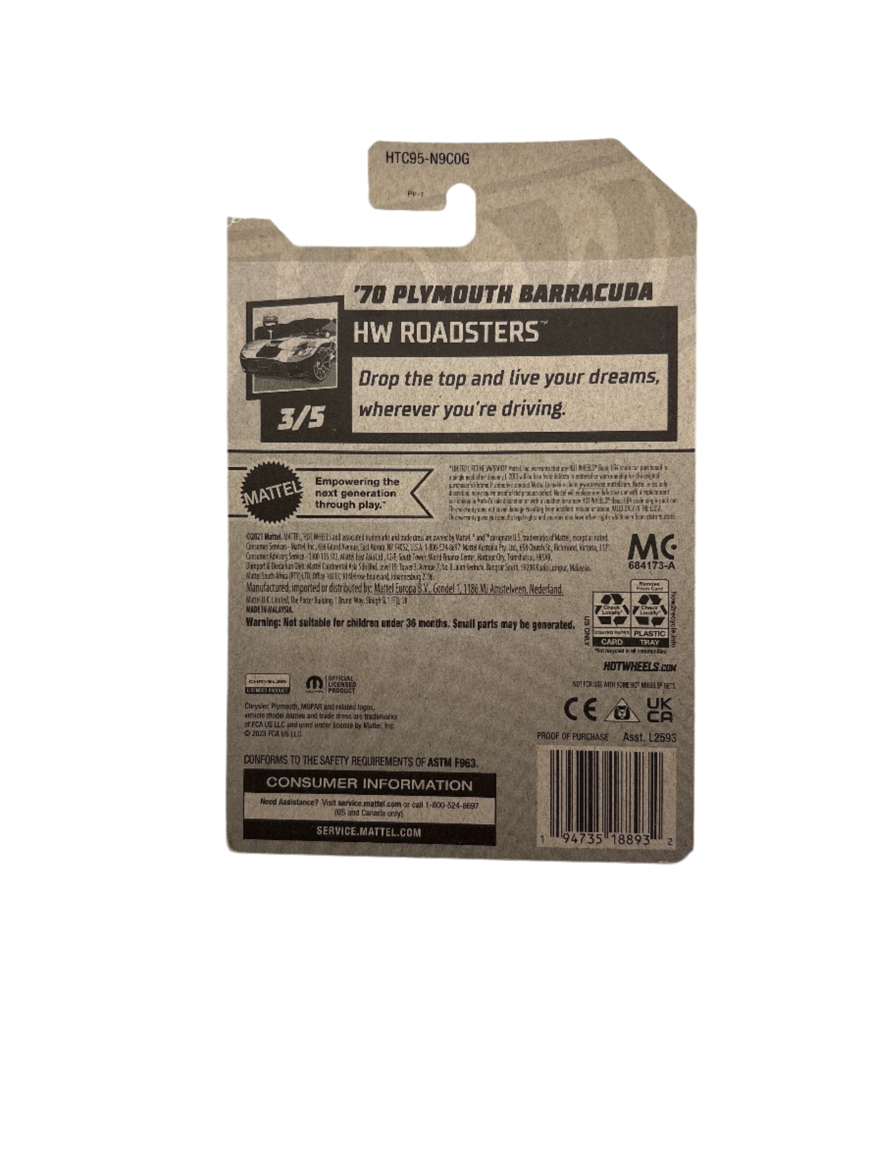 Hot Wheels 70 Plymouth Barracuda Diecast