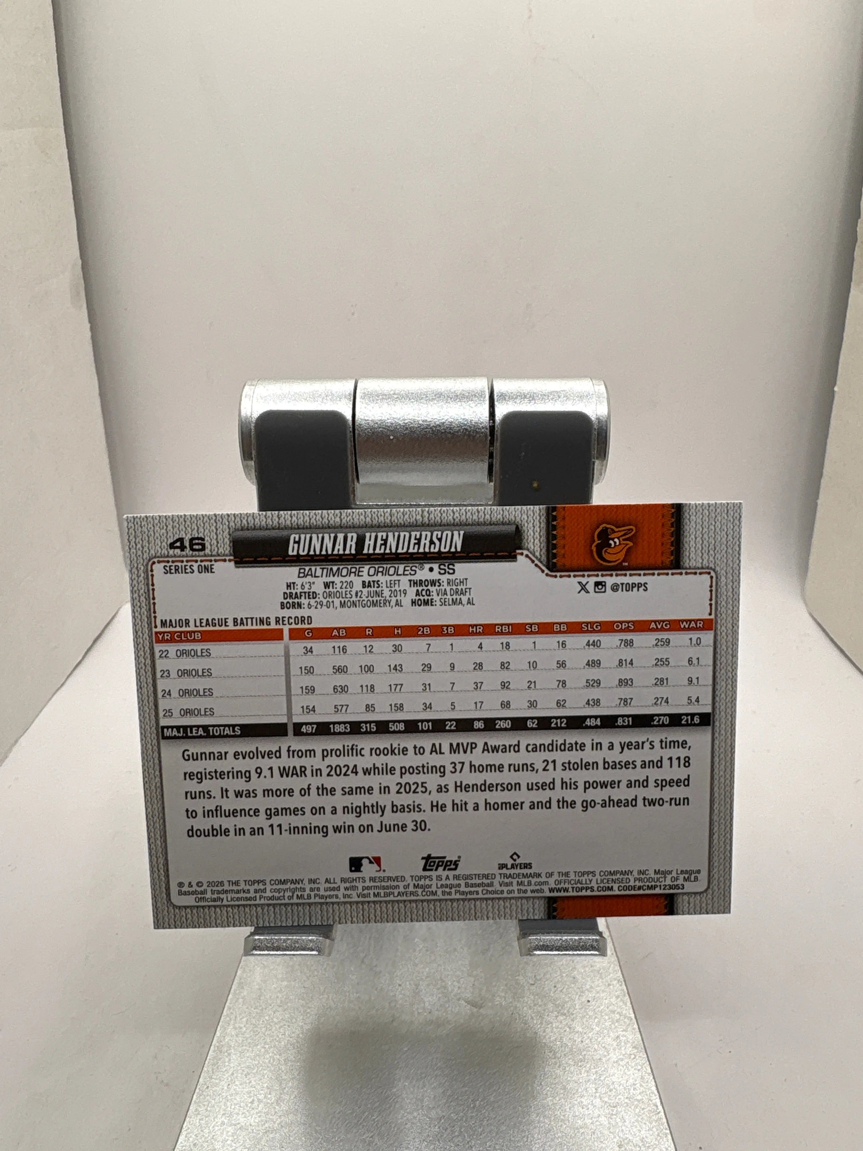 Topps Gunnar Henderson