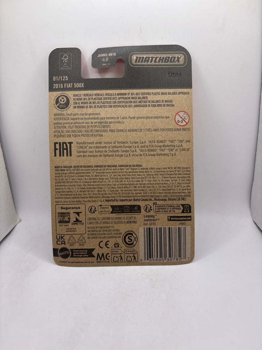 Matchbox 2016 Fiat 500X Diecast