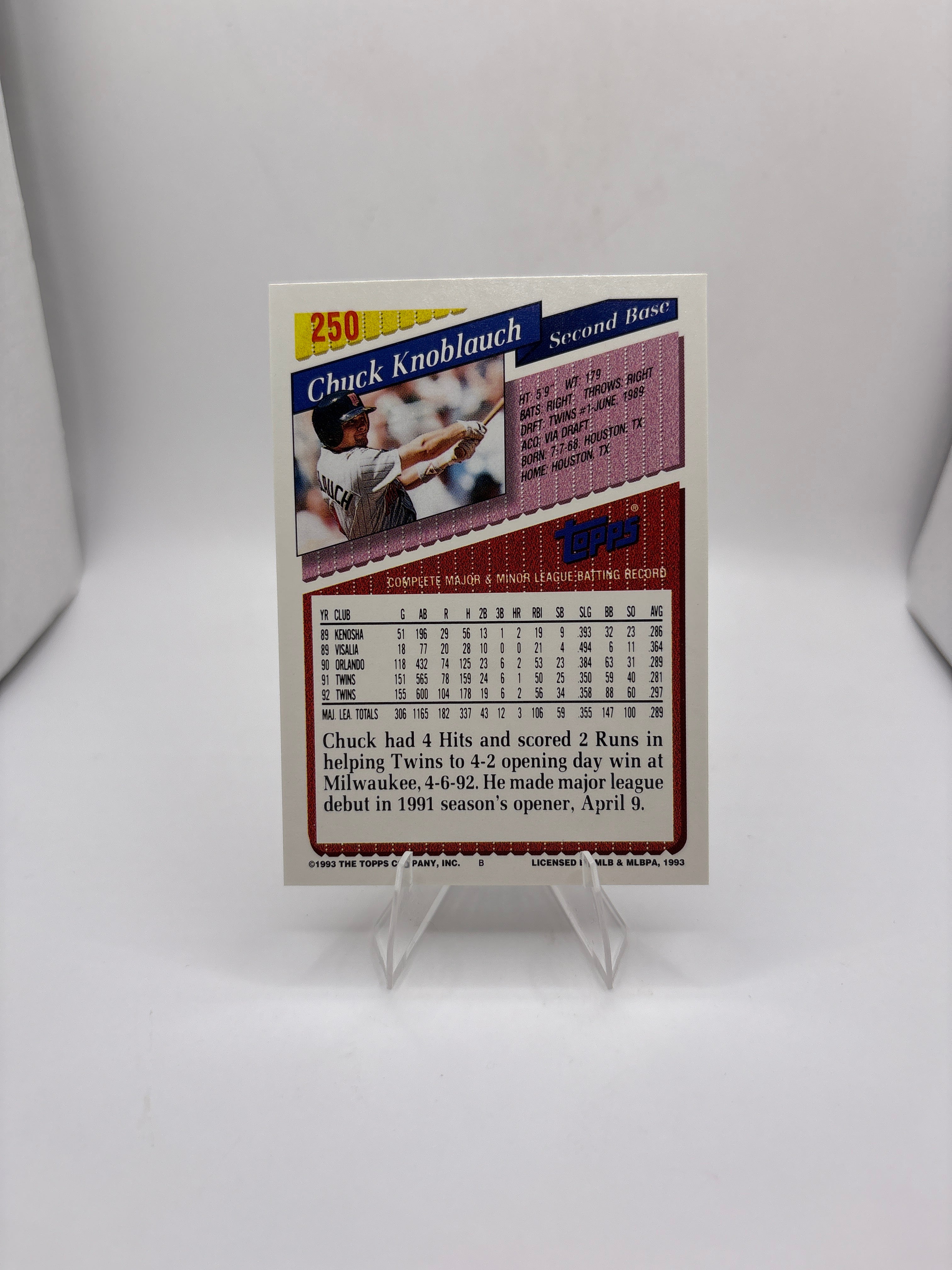 Topps Chuck Knoblauch