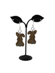 Cheetah Print Easter Bunny Earrings