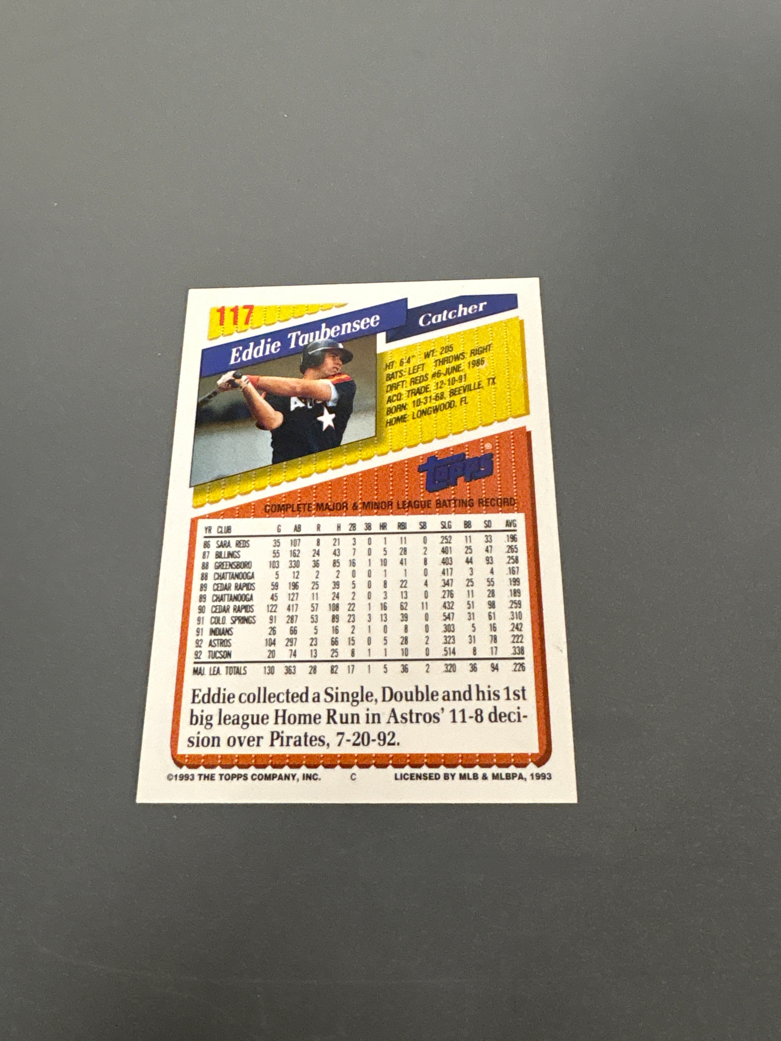 Topps Eddie Taubensee