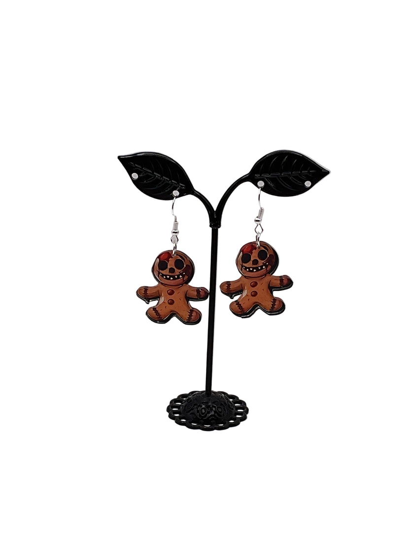Evil Gingerbread Man Earrings