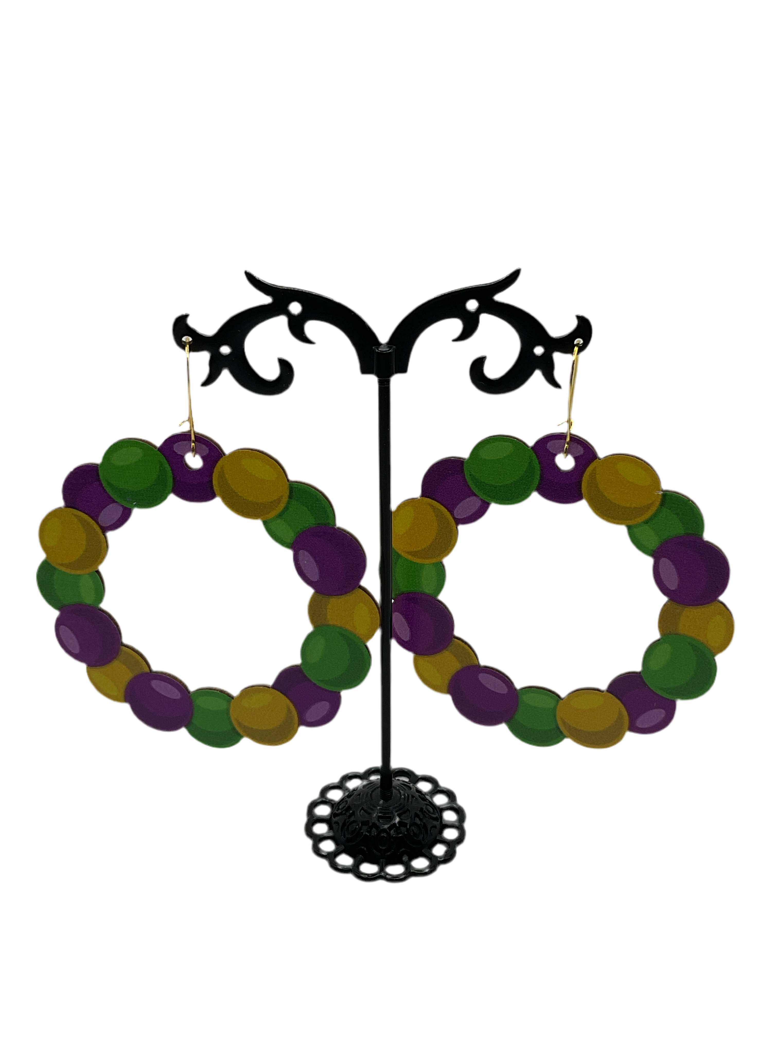 Mardi Gras earrings