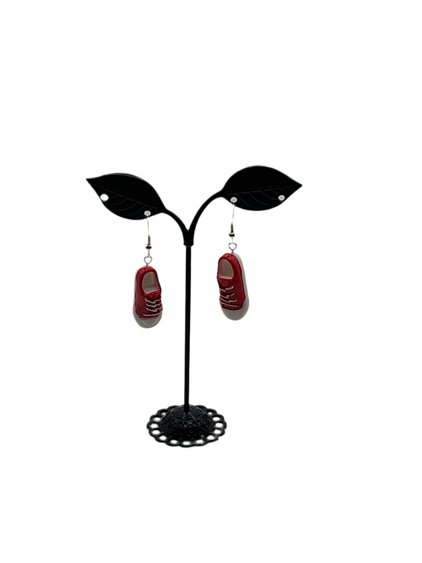 Pendientes de zapato rojo