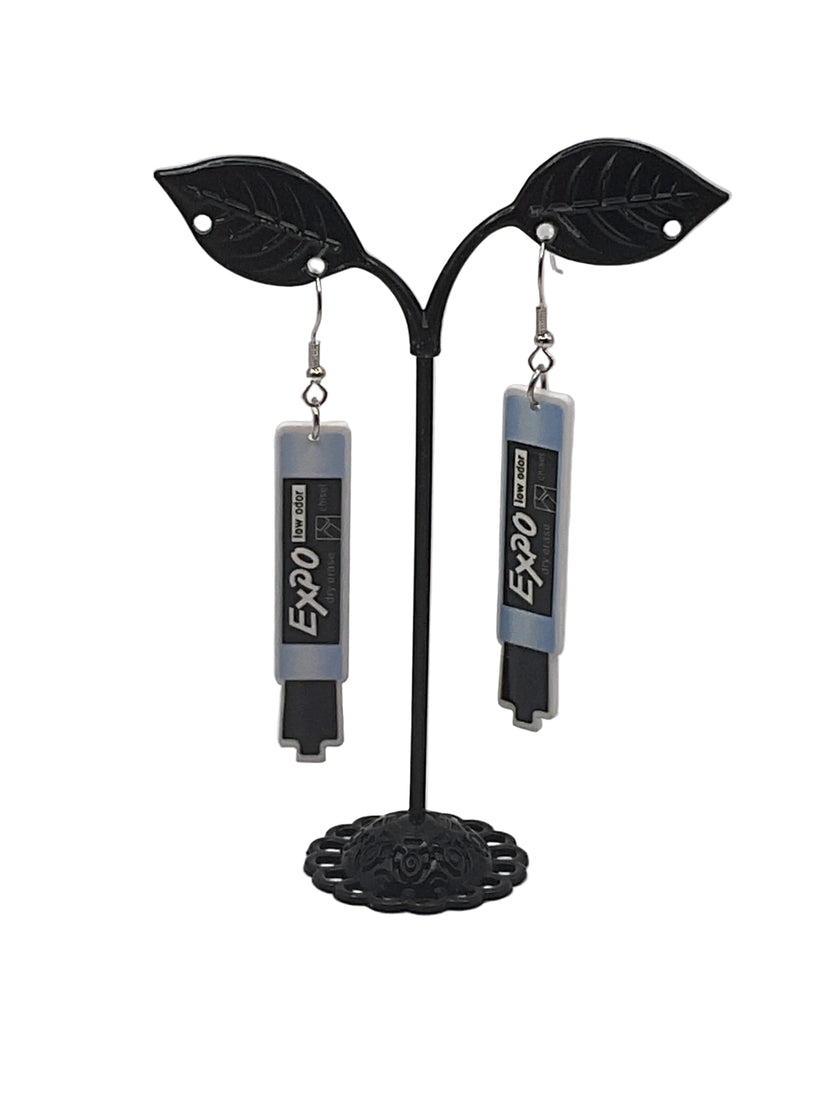 Expo marker earrings