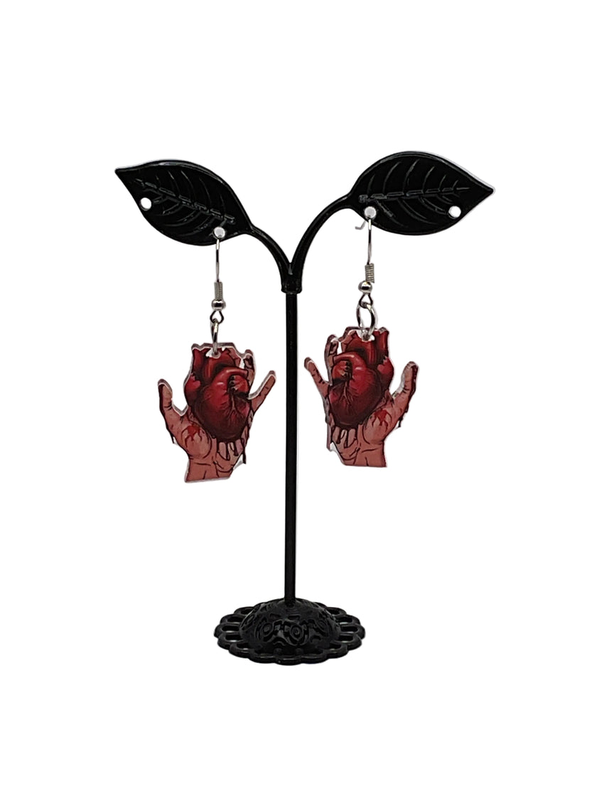 HUMAN HEART EARRINGS