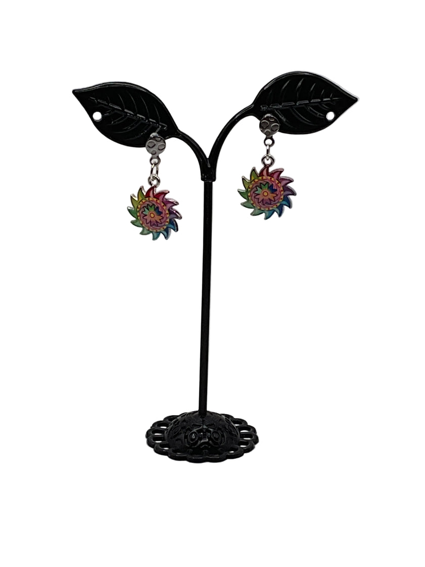Colorful Gear Earrings
