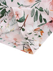 PoshTOT Pink Flower Print 2 Piece Short Sleeves PJ Set