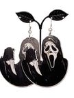 Large Wooden Horror Earrings