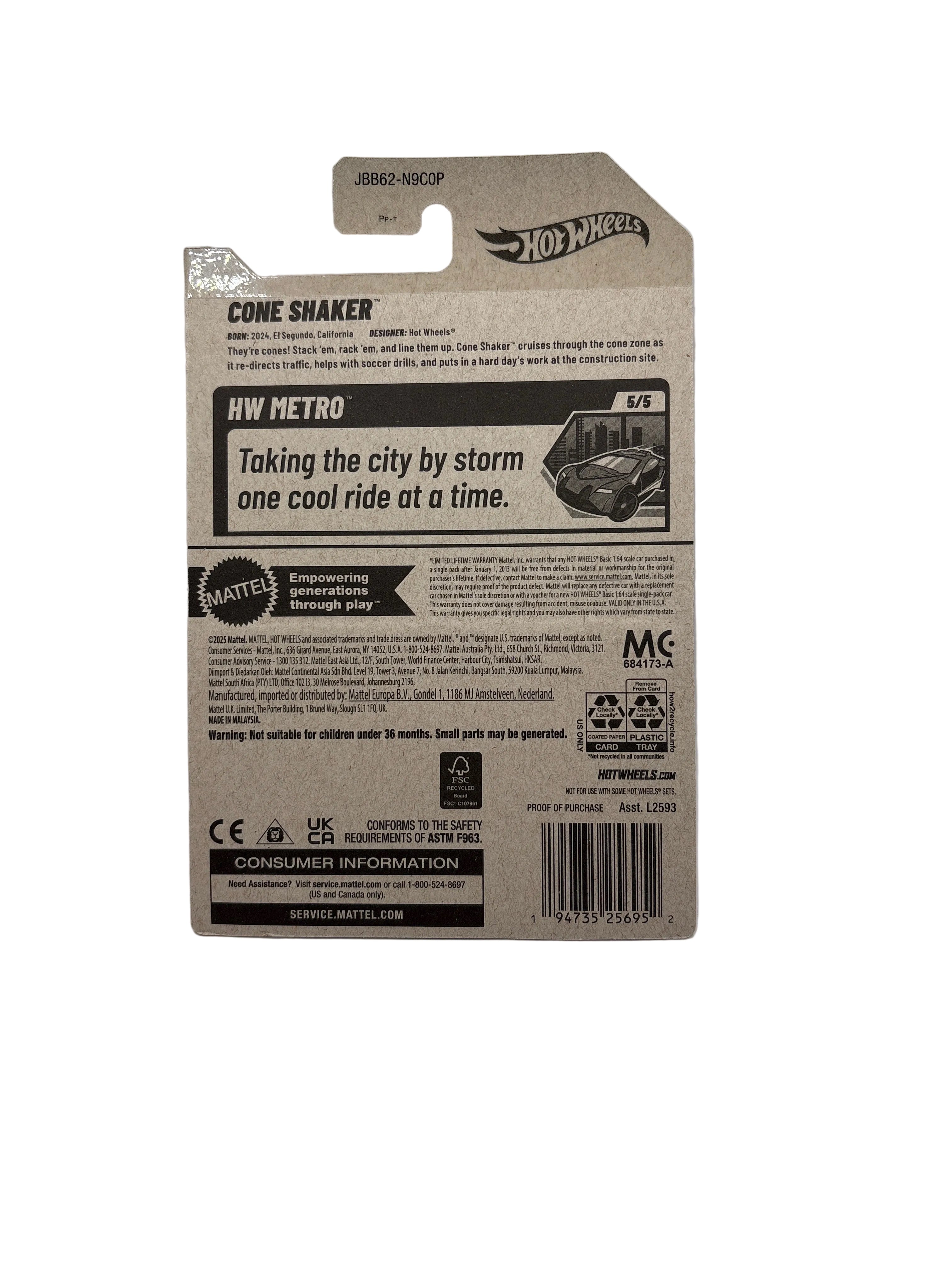 Hot Wheels Cone Shaker Diecast