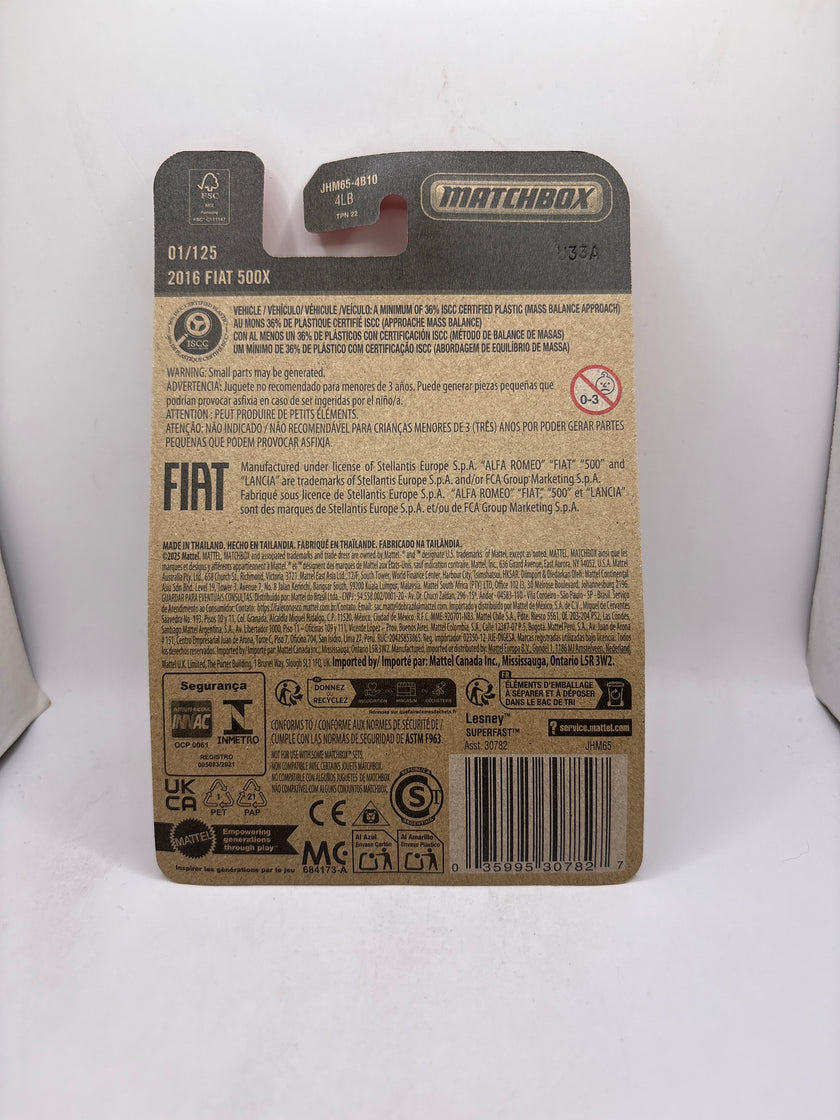 Matchbox 2016 Fiat 500X Diecast