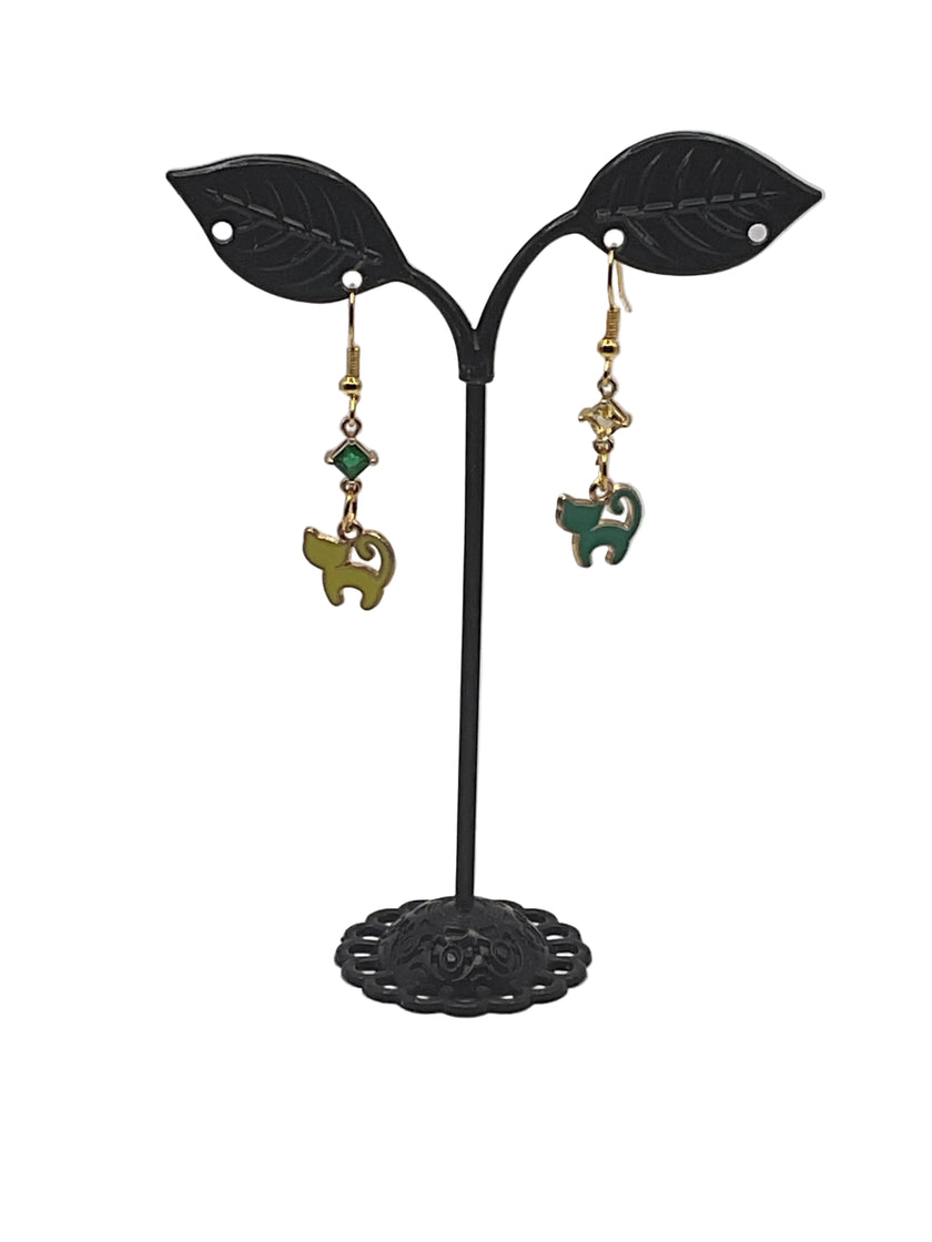 Kitties,Crosses  and Crystal  Earrings