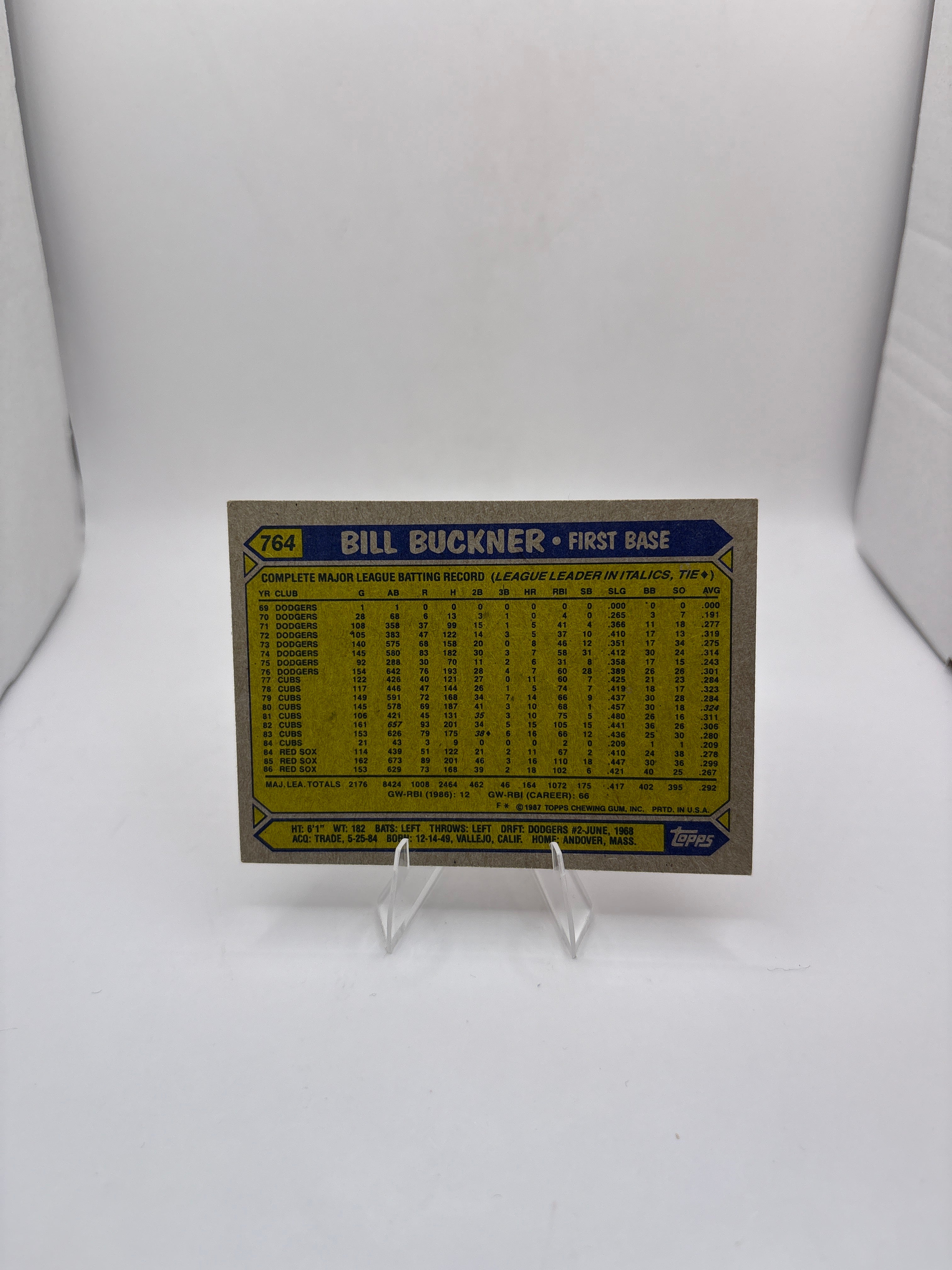 Topps Bill Buckner