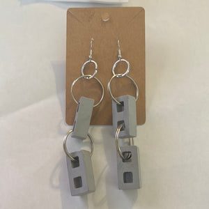Cinder block earrings