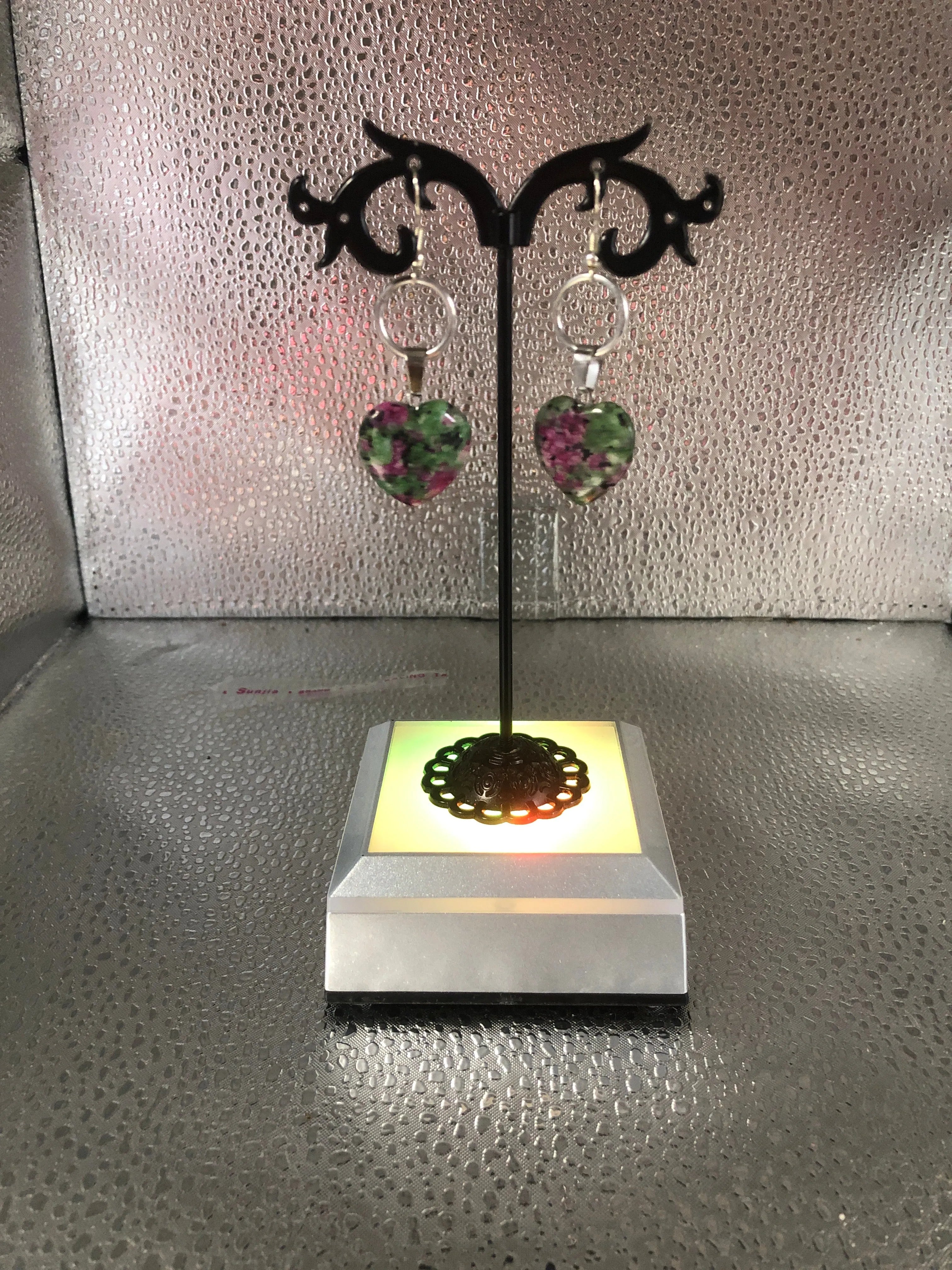 Multicolored heart earrings