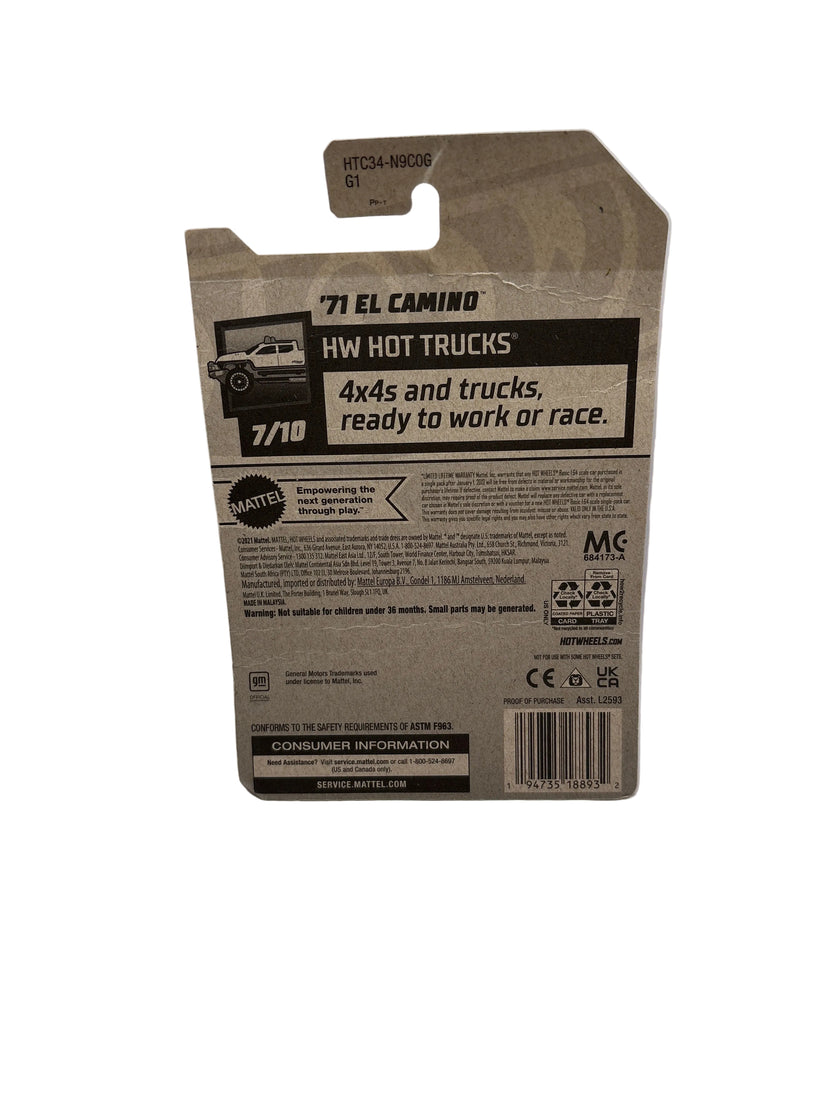 Hot Wheels 71 El Camino Diecast purple