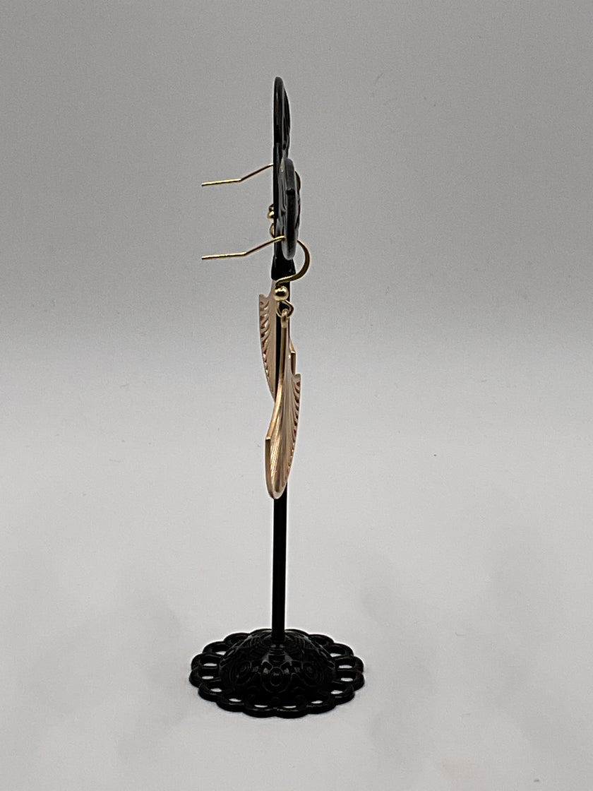 Gold Fan Earrings