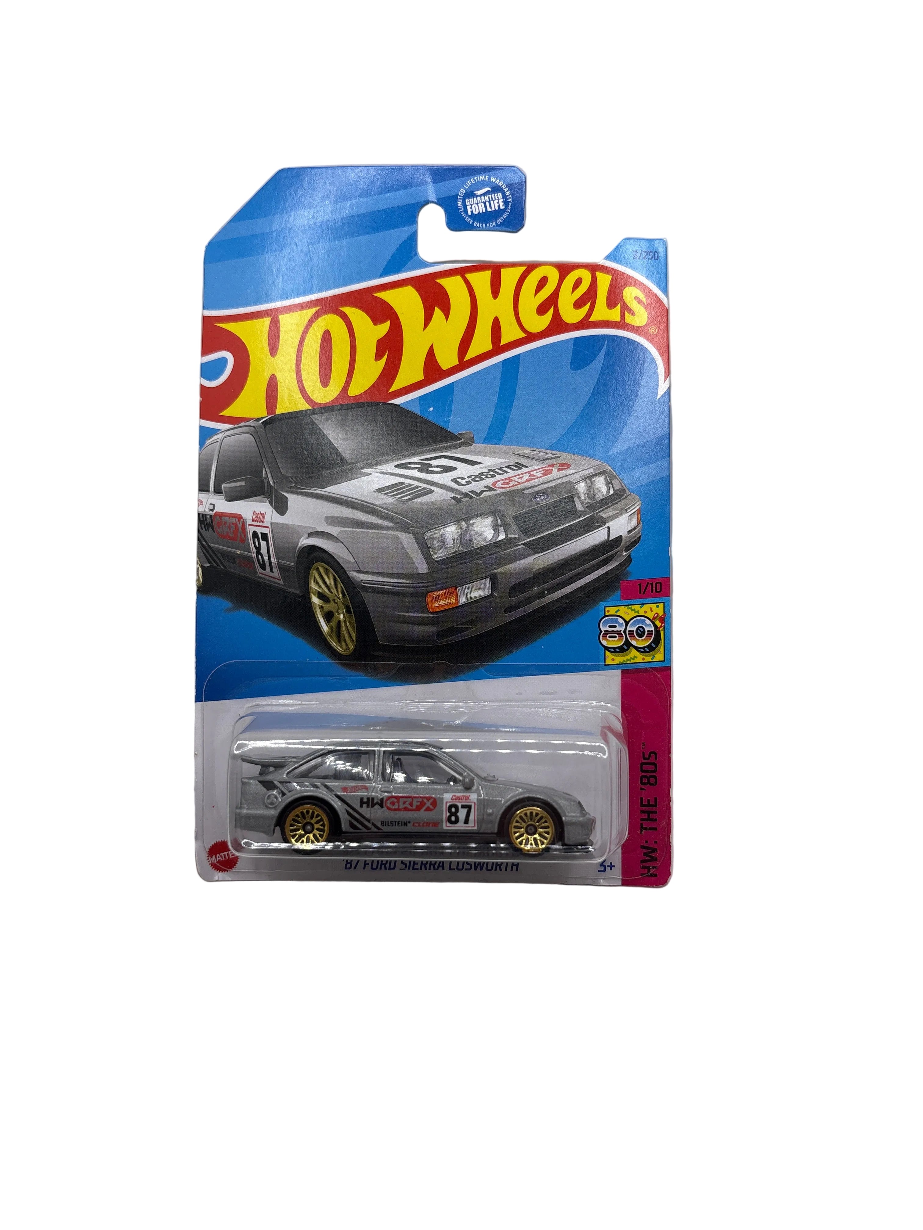 Hot Wheels 87 Ford Sierra Cosworth Diecast silver