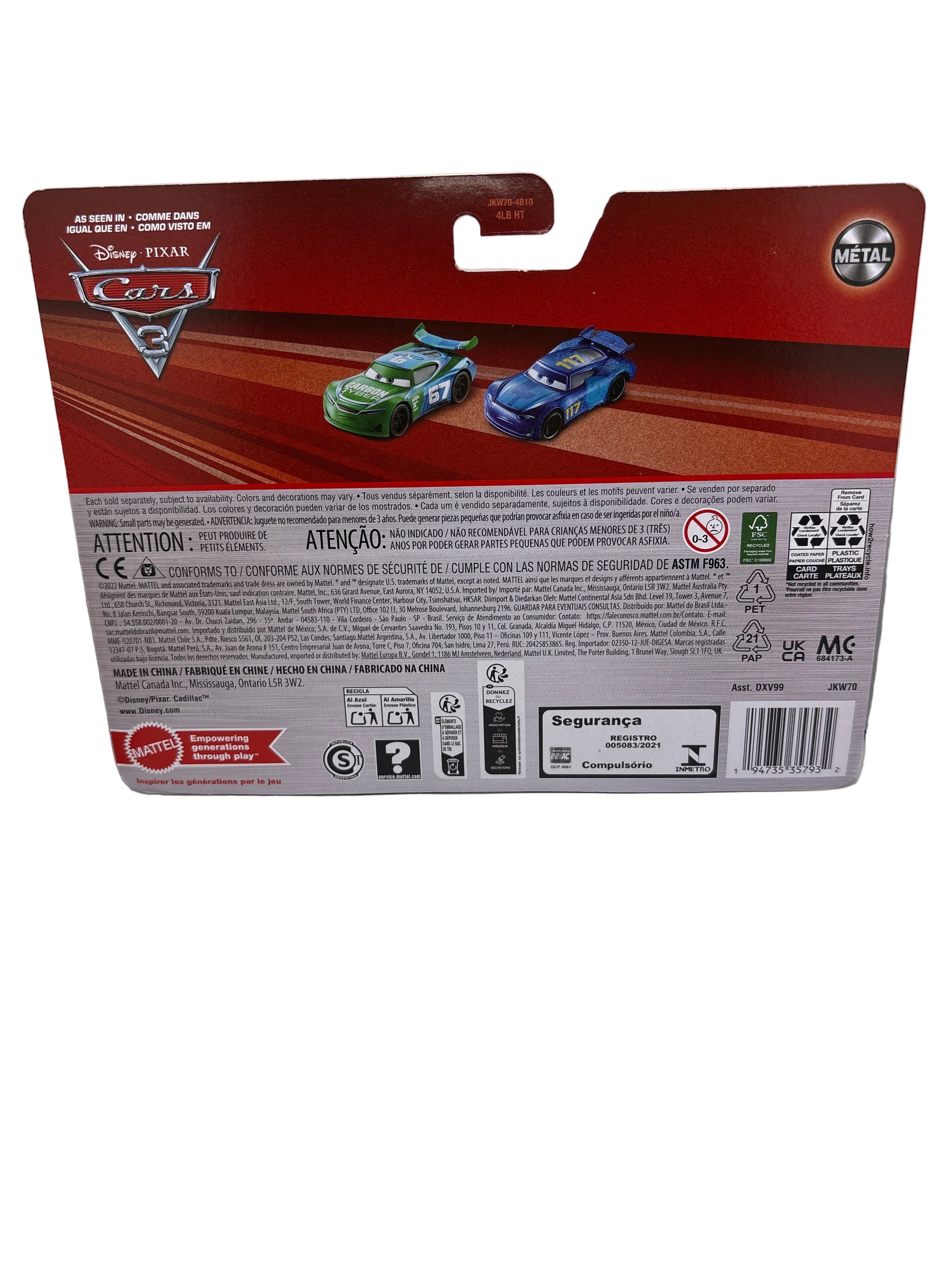 Disney Pixar Cars Jim Reverick Spikey Fillups Diecast multi color