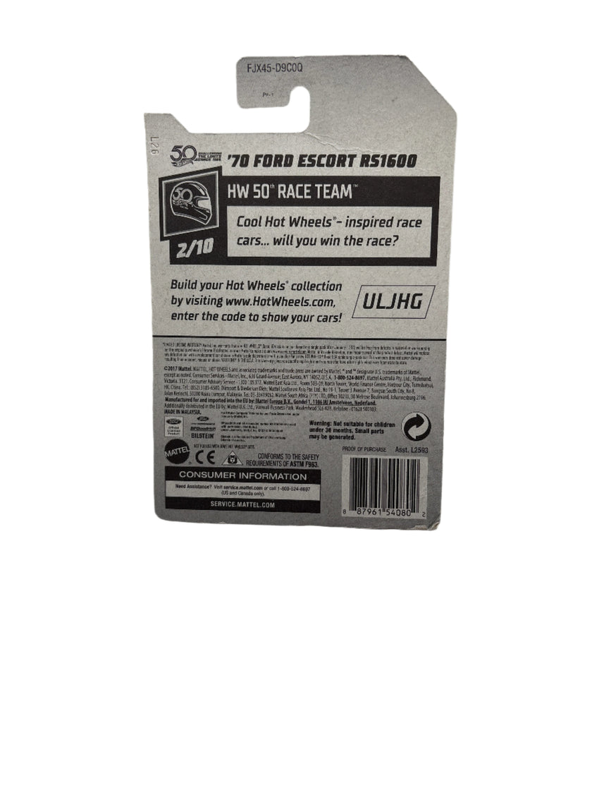 Hot Wheels 70 Ford Escort RS1600 Diecast