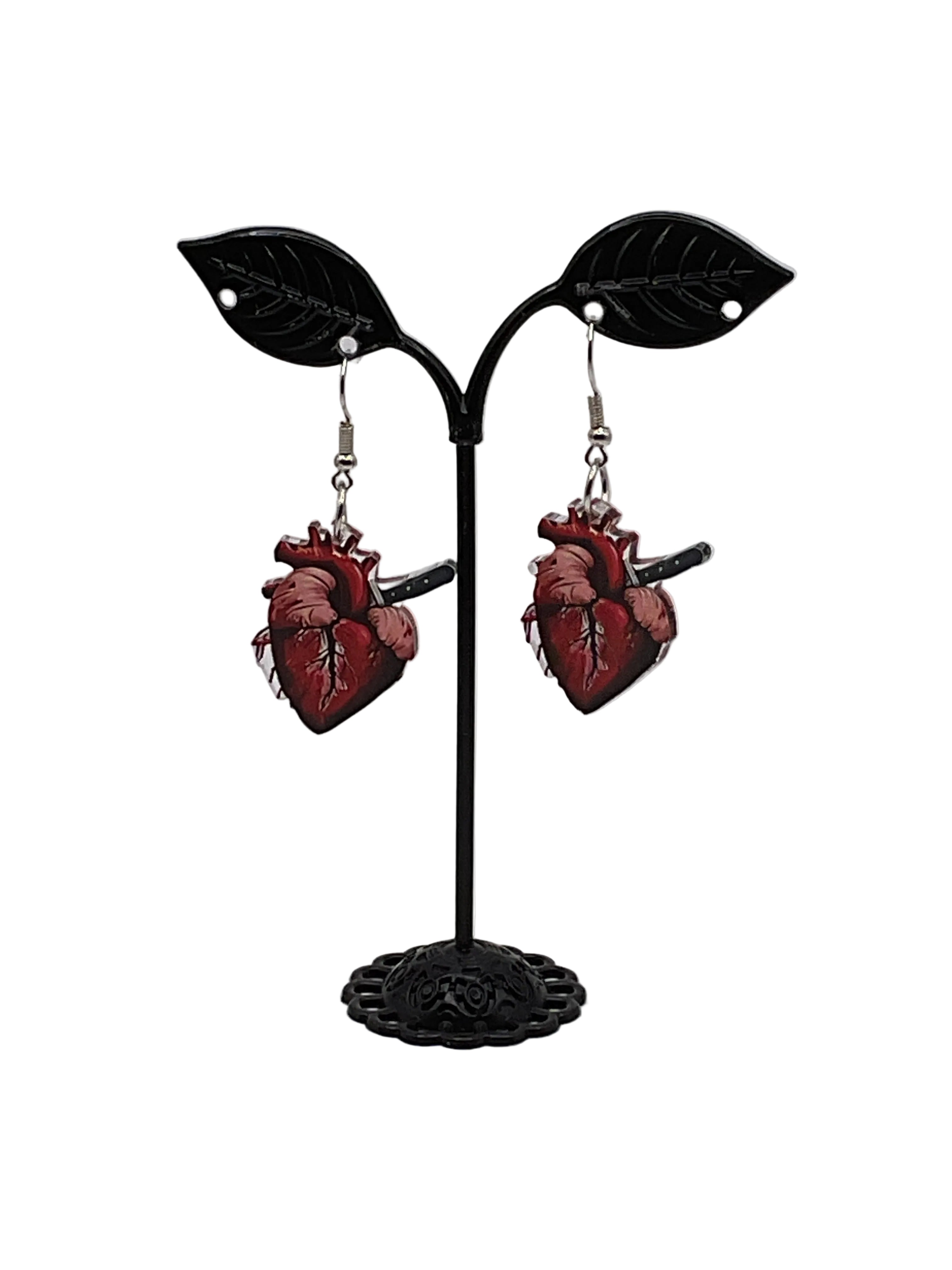 HUMAN HEART EARRINGS