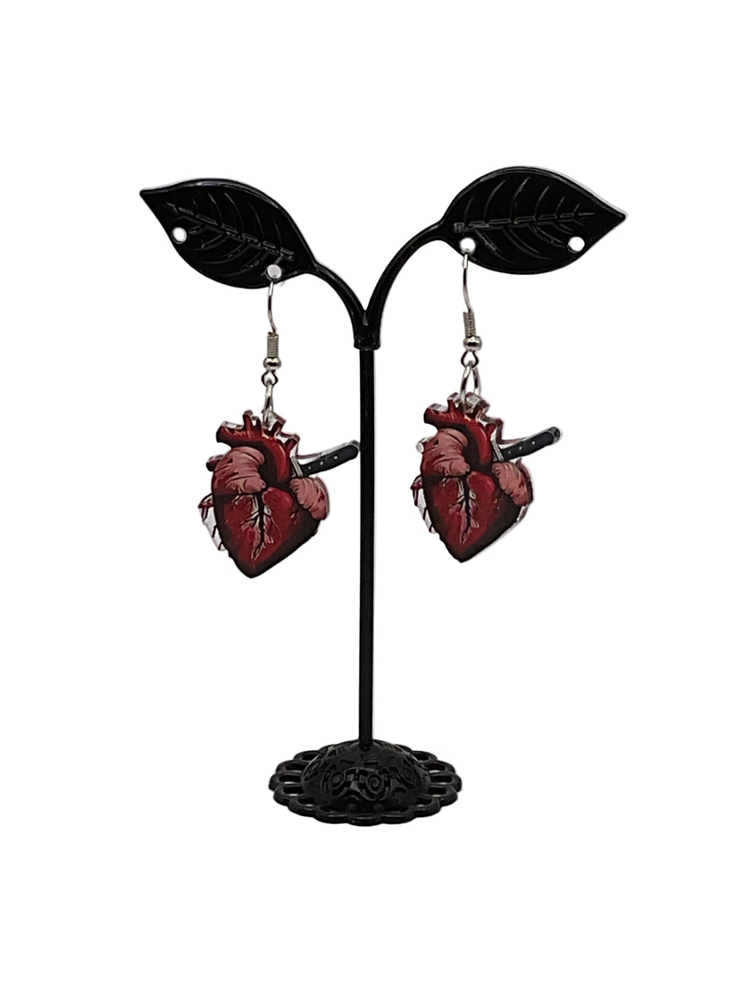 HUMAN HEART EARRINGS