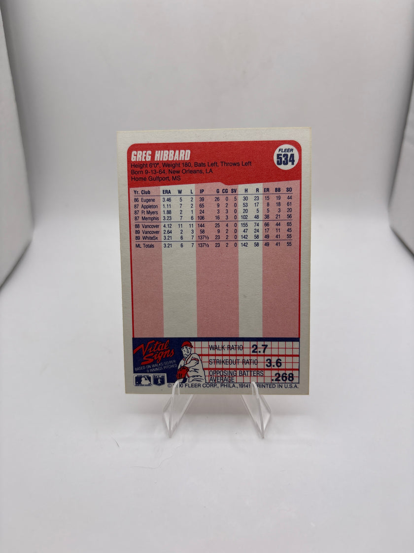 Fleer Greg Hibbard