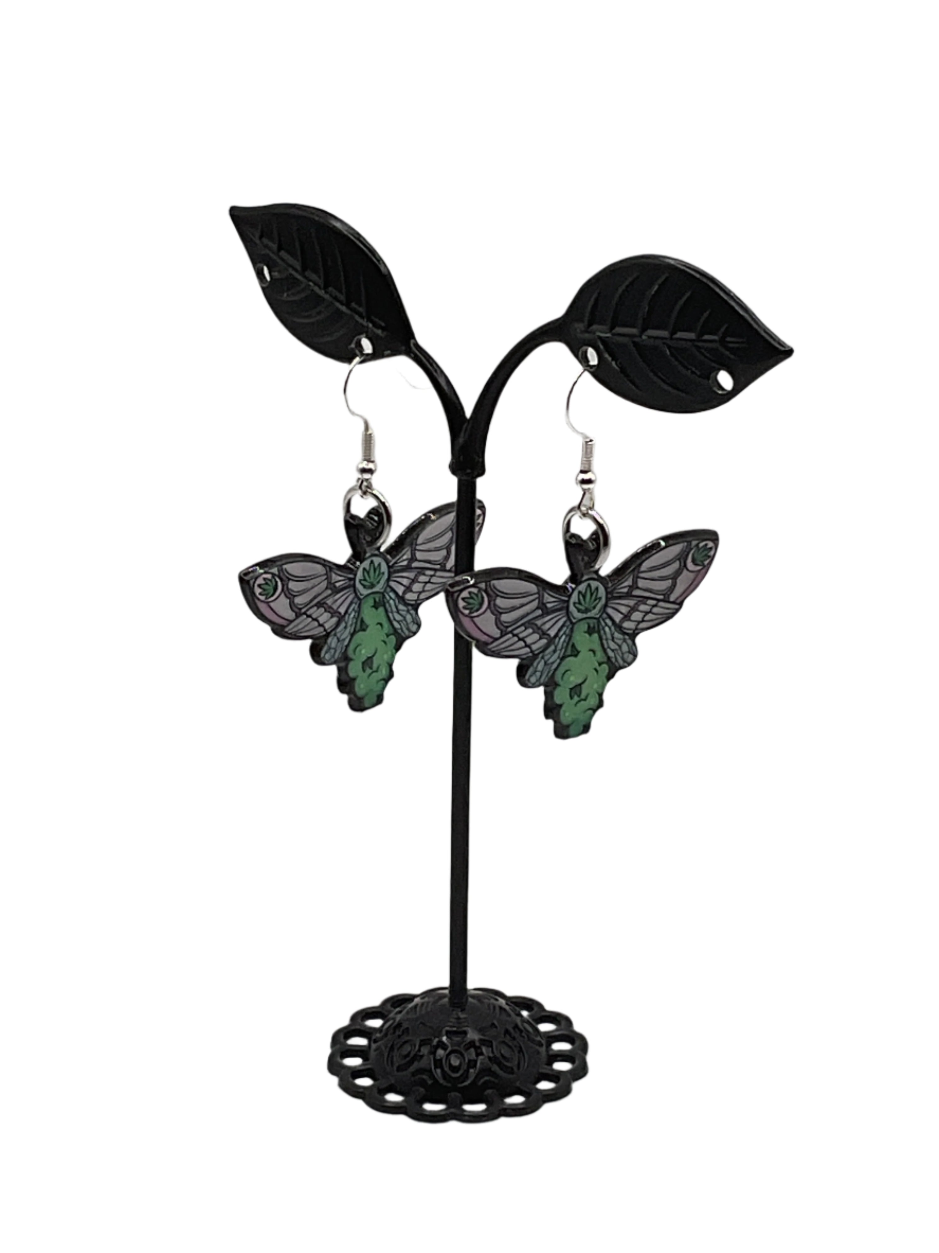 Bud butterfly earrings