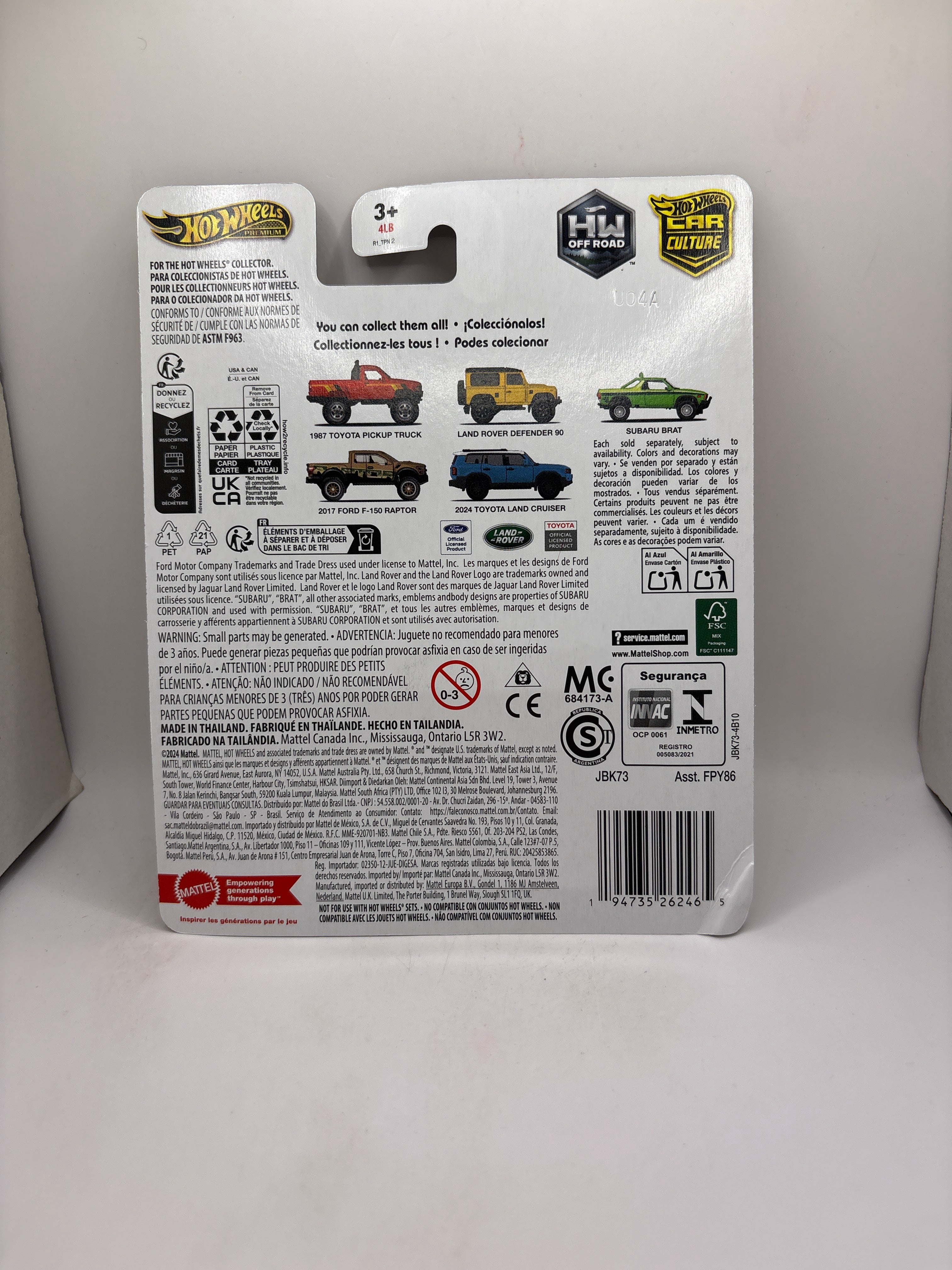 Hot Wheels 1987 Toyota Pickup Truck Diecast