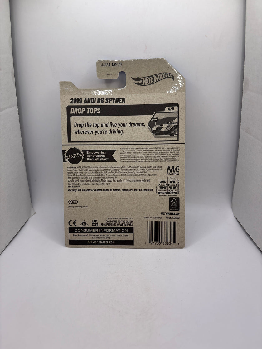 Hot Wheels 2019 Audi R8 Spyder Diecast black