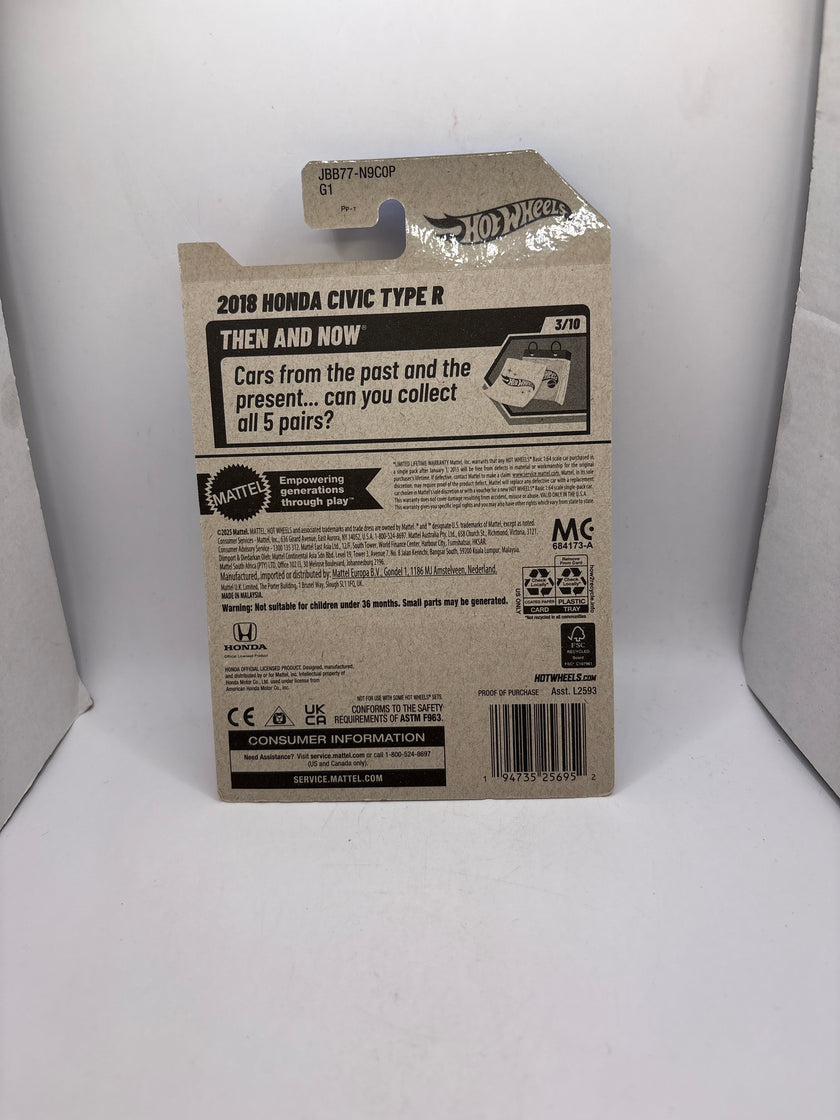 Hot Wheels 2018 Honda Civic Type R Diecast
