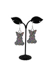 Patterened Easter Bunny Earrings