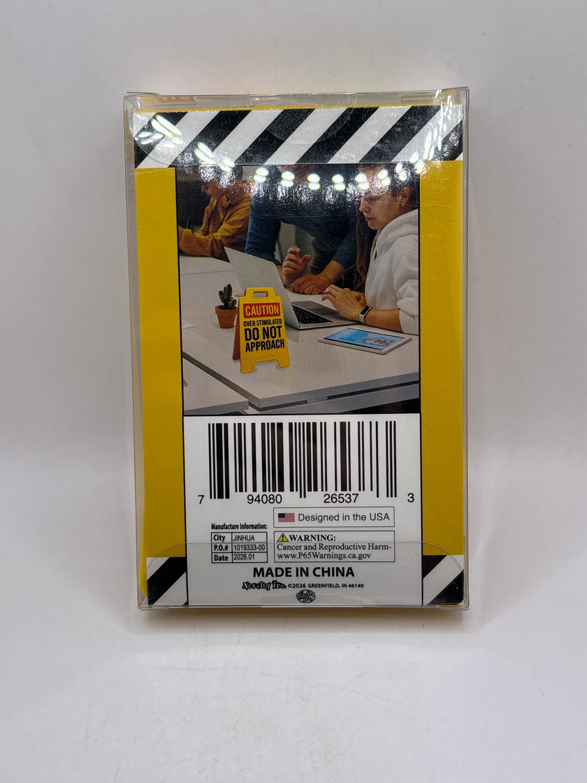 Caution Professional Over Thinker At Work Sign yellow